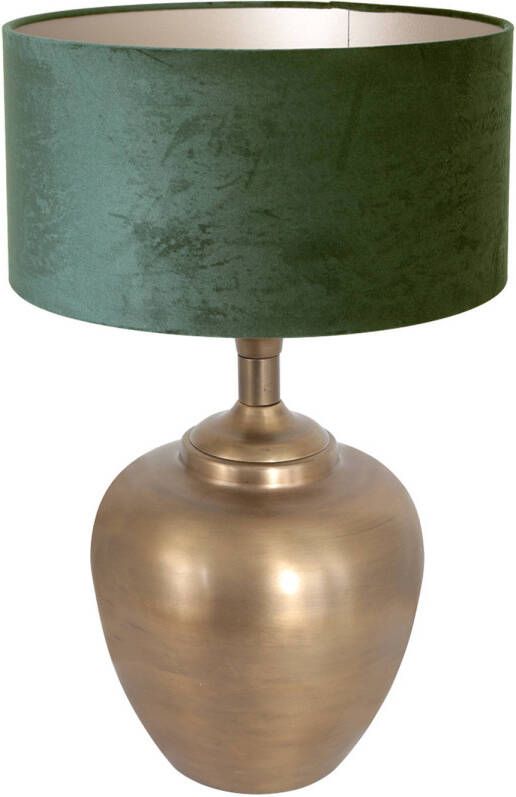Steinhauer Brass tafellamp groen metaal 54 cm hoog