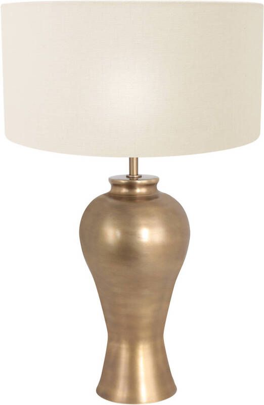 Steinhauer Brass tafellamp wit metaal 62 cm hoog