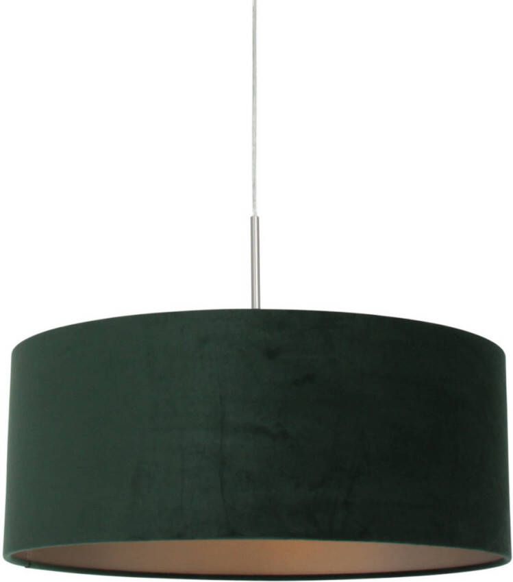 Steinhauer Hanglamp Sparkled light 8148st staal groen velours kap goud