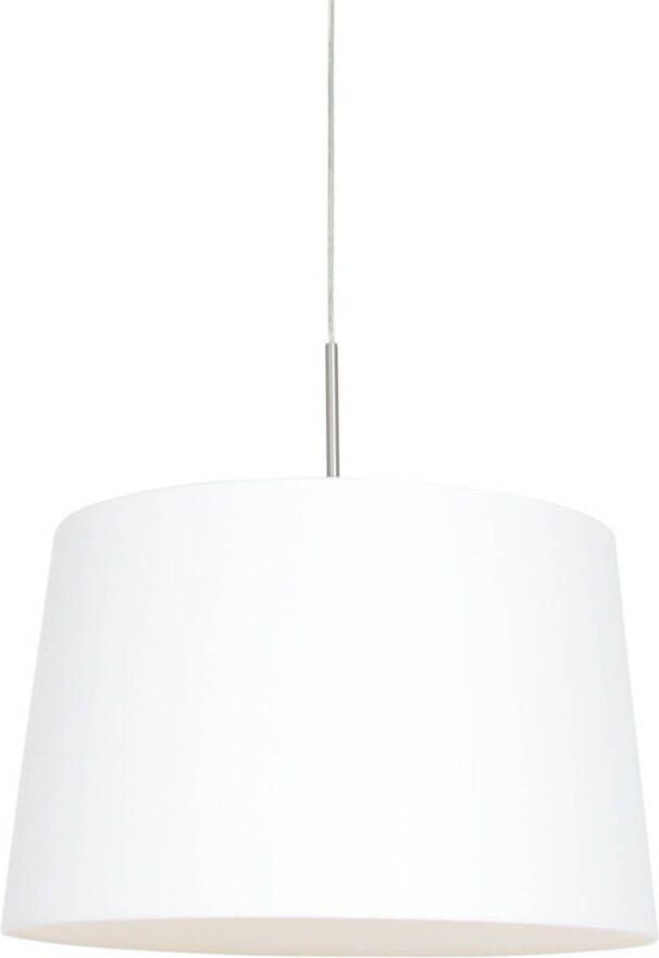 Steinhauer Hanglamp Sparkled light 9566 staal kap effen wit