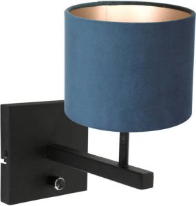 Steinhauer Stang wandlamp blauw kapdiameter: 20 cm metaal