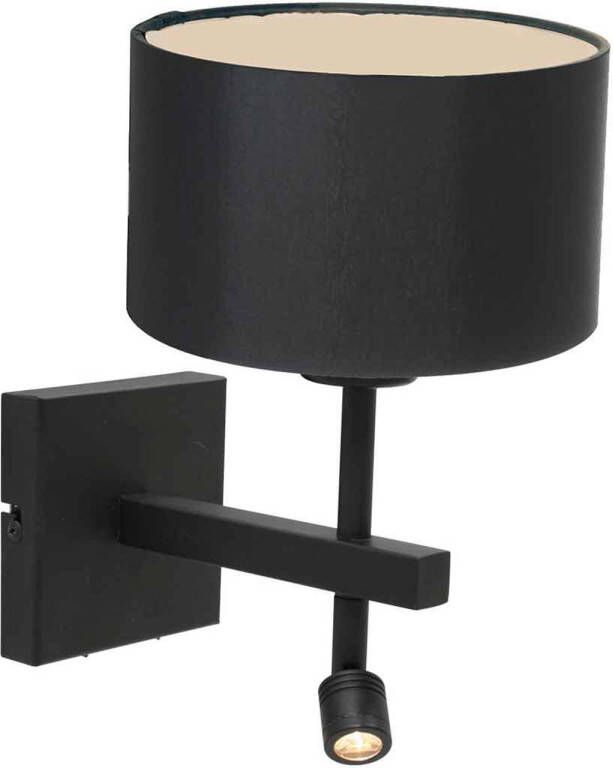 Steinhauer Stang wandlamp zwart kapdiameter: 20 cm metaal