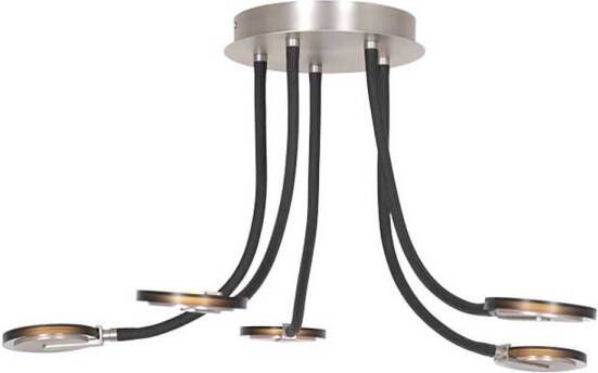 Steinhauer Turound plafondlamp Ingebouwd (LED) staal en transparant en zwart