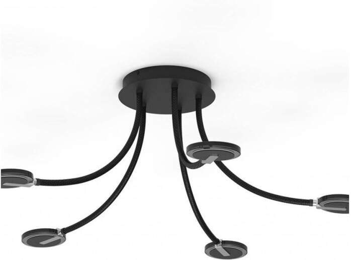 Steinhauer Turound plafonnieres ø 91 5 cm Ingebouwd (LED) transparant en zwart