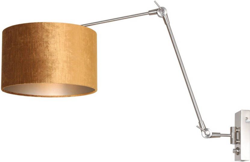 Steinhauer Prestige Chic wandlamp staal en goud tot 105 cm diep