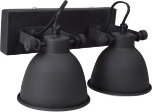 Stoer ingericht Urban interiors industrial dubbel wandlamp zwart