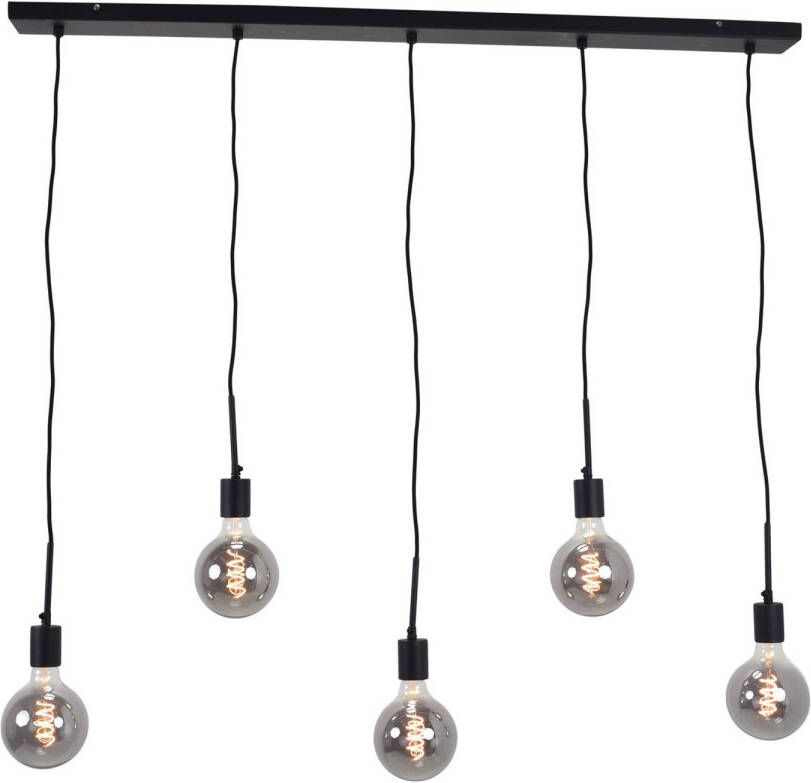 Loft42 Urban Interiors Hanglamp Bulby 5-lichts zwart