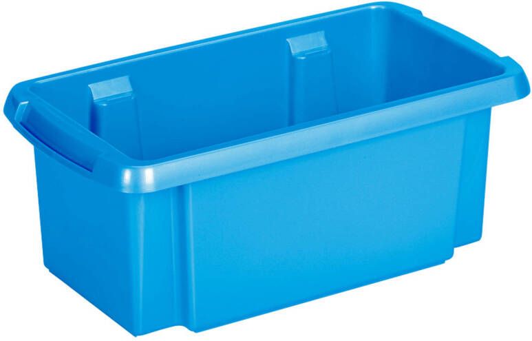 Sunware opslagbox kunststof 7 liter blauw 38 x 21 x 14 cm Opbergbox