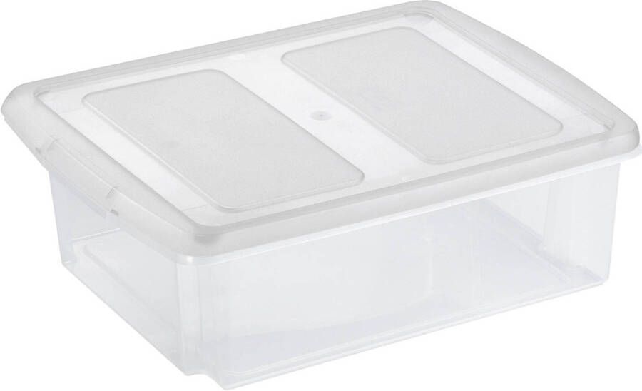 Sunware opslagbox kunststof 17 liter transparant 45 x 36 x 14 cm met deksel Opbergbox