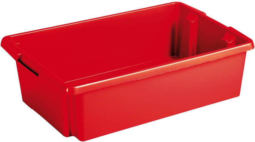 Sunware opslagbox kunststof 30 liter rood 59 x 39 x 17 cm Opbergbox