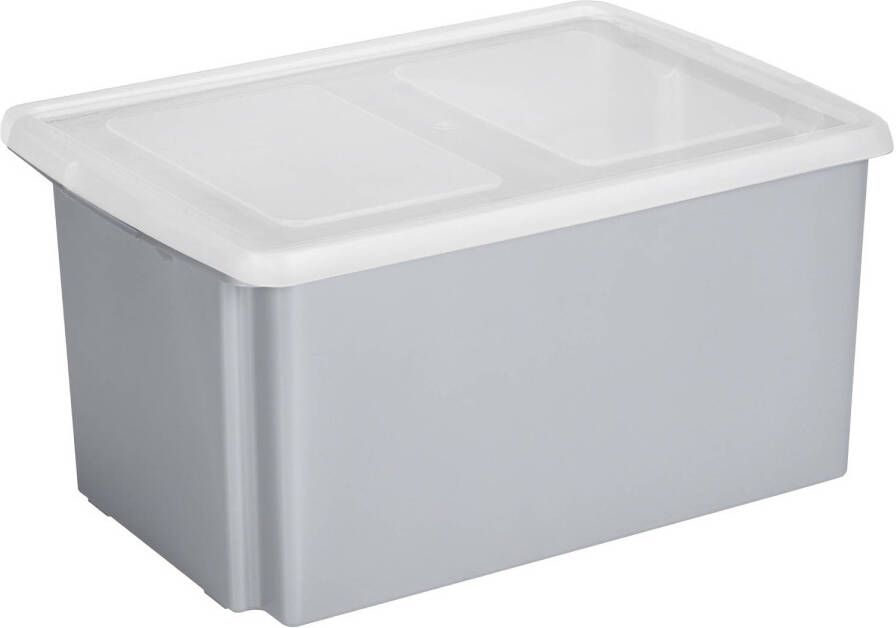 Sunware opslagbox 51 liter grijs 59 x 39 x 29 cm met afsluitbare deksel Opbergbox