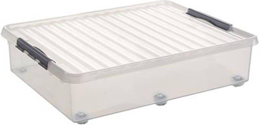 Sunware Opslagbox met deksel kunststof 60 L 80 x 50 x 20 cm opbergkist Opbergbox
