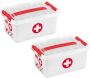 Sunware Q-line EHBO doos met inzet 6L wit rood 30 x 20 x 14 7 cm - Thumbnail 2