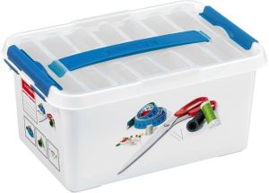 Sunware Q-line naaidoos met inzet 6L wit blauw