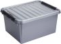 Sunware Q-line opbergbox 36L metaal zwart 50 x 40 x 26 cm - Thumbnail 1