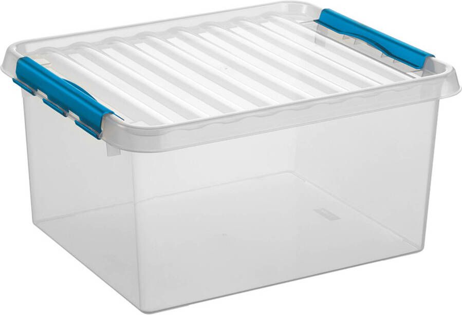 Sunware Q-line opbergbox 36L transparant blauw 50 x 40 x 26 cm