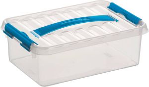 Sunware Q-line opbergbox 4L transparant blauw 30 7 x 20 x 10 4 cm