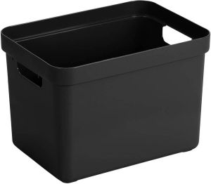 Sunware Opbergbox kunststof zwart 18 liter opbergbakken Opbergmanden Opbergbox