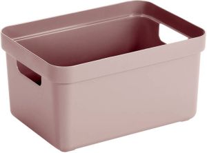 Sunware 1x Roze opbergboxen opbergdozen opbergmanden kunststof 5 liter opbergen manden dozen bakken opbergers Opbergbox