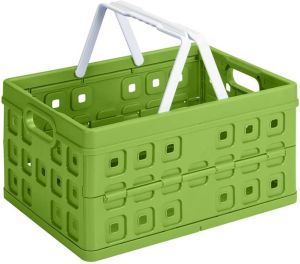 Sunware Square vouwkrat met handgreep 32L groen 49 x 36 x 24 5 cm