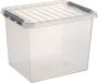 Sunware Q-line opbergbox 36L transparant metaal 50 x 40 x 26 cm - Thumbnail 3