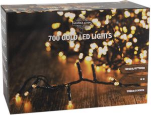 Svenska Living Kerstverlichting Goud Buiten 700 Lampjes 1400 Cm Inclusief Timer En Dimmer Kerstverlichting Kerstboom