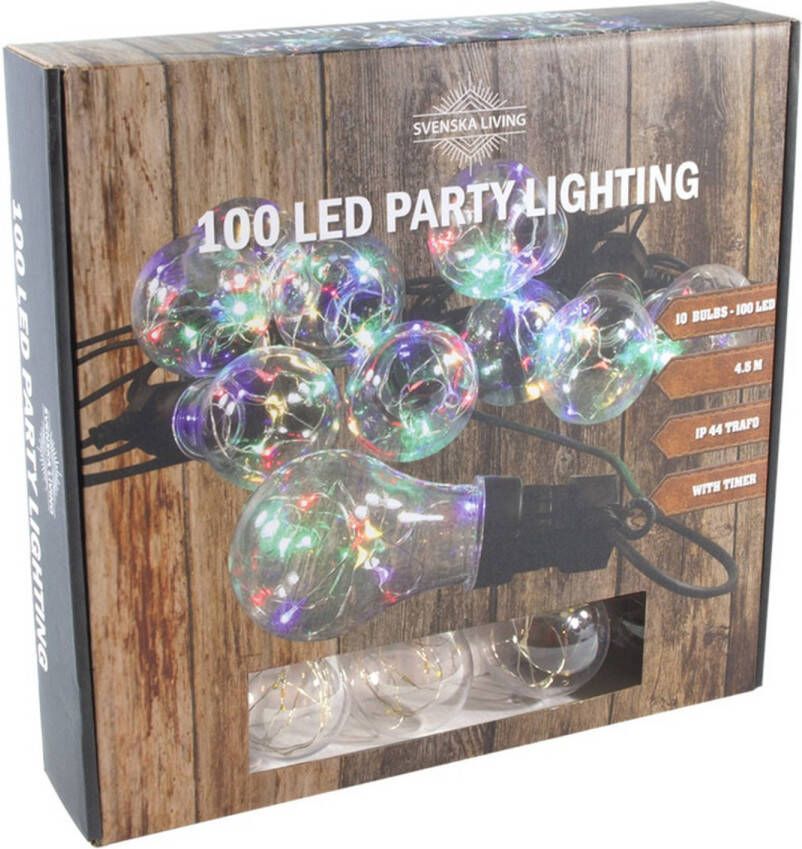Svenska Living Tuinverlichting feestlampjes lichtsnoer met 10 bolletjes Lichtsnoeren