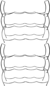Svenska Living Wijnrek 24 flessen chrome metaal 43 x 42 x 15 cm Wijnrekken