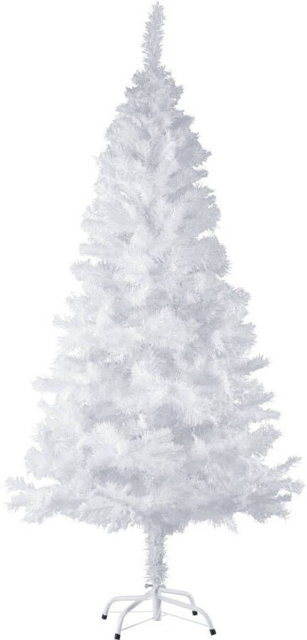Tectake witte Kunstkerstboom 180 cm incl. standaard Kerstboom Dennenboom 533 punten 402821