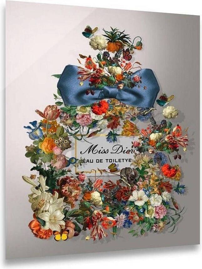 Ter Halle Glasschilderij 60 x 80 cm Miss Dior flowers Eau de Toilette