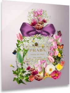 Ter Halle Glasschilderij 60 X 80 Cm Prada Parfume Flowers