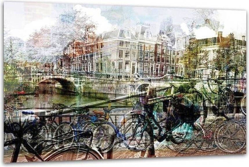 Ter Halle Glasschilderij 80 x 120 cm the Holland Misty City
