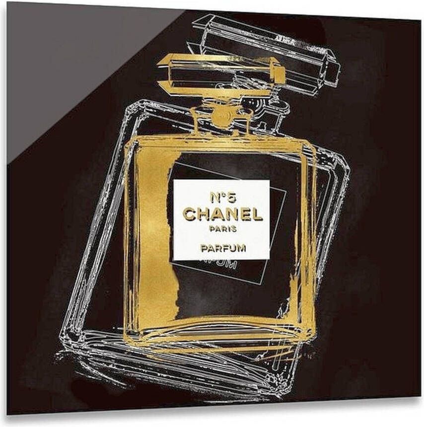 Ter Halle Glasschilderij 80 x 80 cm Chanel Eau de Parfum