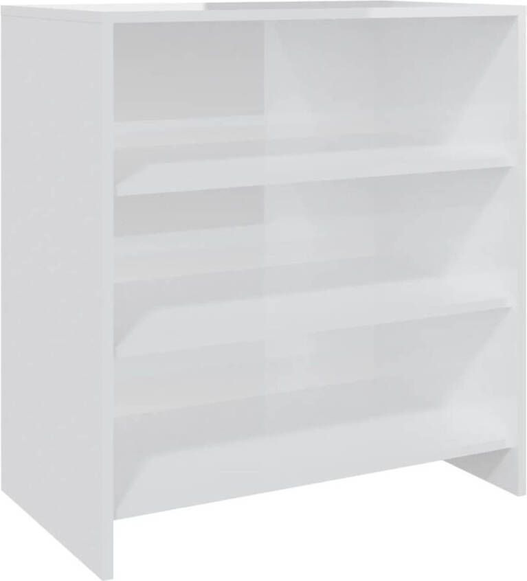 The Living Store Bijzetkast 70 x 40.5 x 75 cm Hoogglans wit