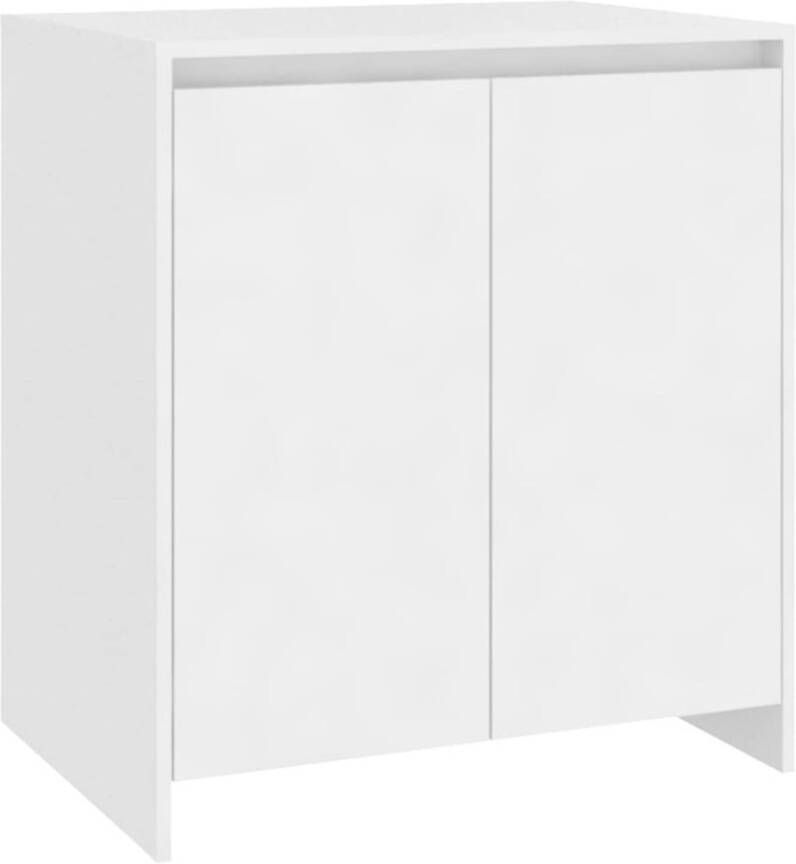 The Living Store Bijzetkast 70 x 41 x 75 cm wit houten dressoir