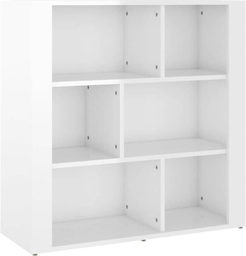 The Living Store Bijzetkast Hoogglans wit 80 x 30 x 80 cm Stevig materiaal