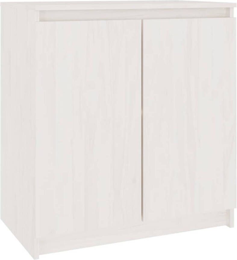 The Living Store Bijzetkast Hout 60 x 36 x 65 cm Wit