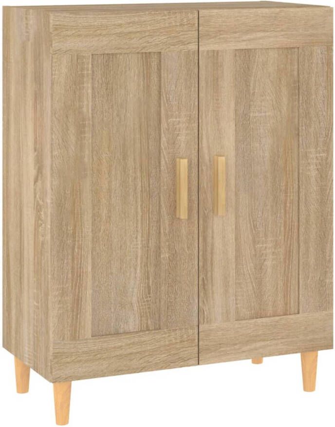 The Living Store Bijzetkast Sonoma Eiken 69.5 x 34 x 90 cm Stevig hout Voldoende opbergruimte