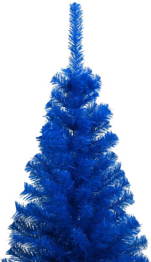 The Living Store Blauwe Kunstkerstboom PVC 210 cm Met LED-verlichting