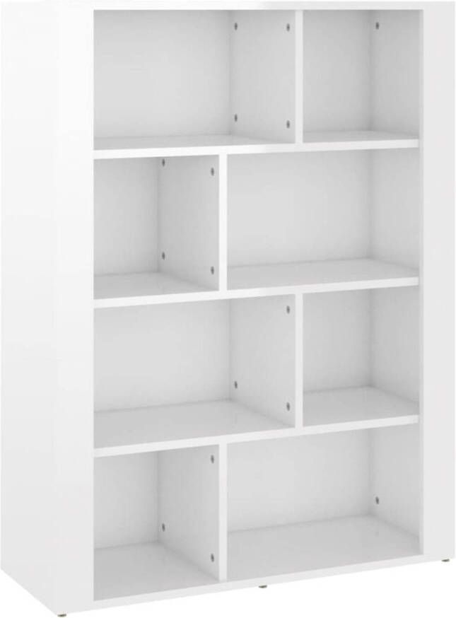 The Living Store boekenkast Bijzetkast 80 x 30 x 106 cm hoogglans wit