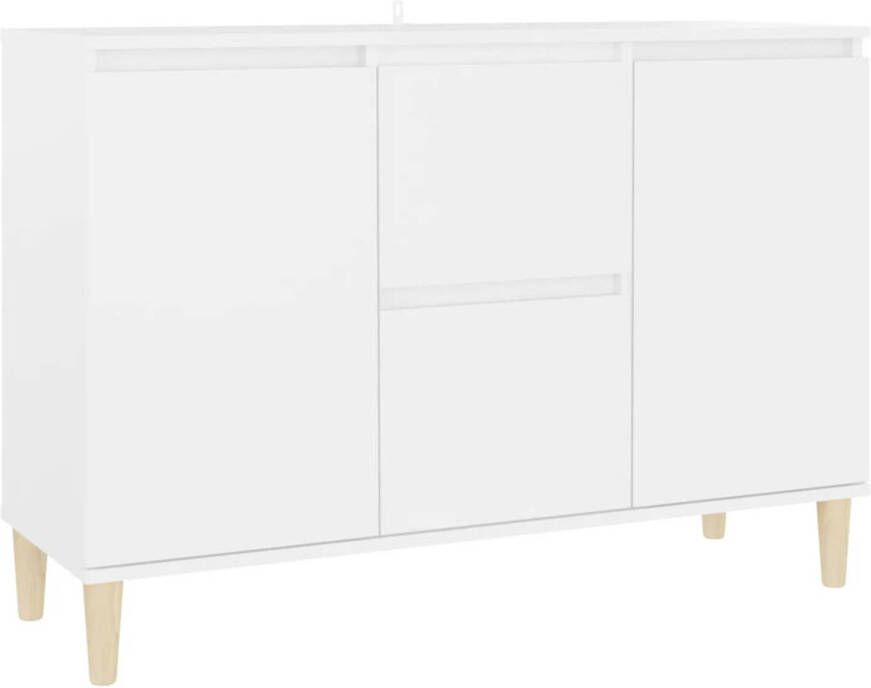 The Living Store Boekenkast Wit 103.5 x 35 x 70 cm 2 Lades en 2 Deuren