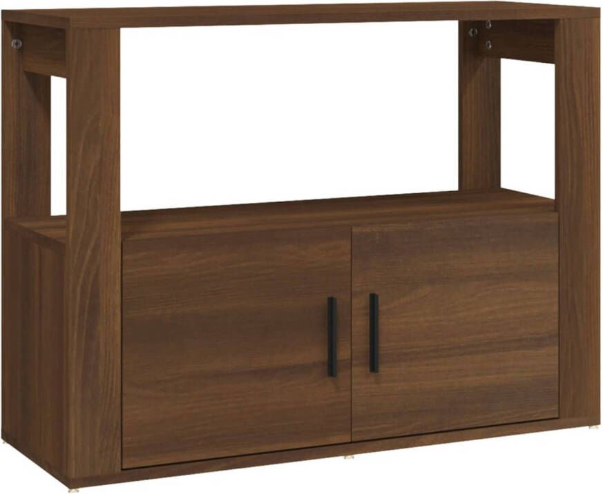 The Living Store Bruineiken Dressoir Bijzetkast 80 x 30 x 60 cm Stijlvol design