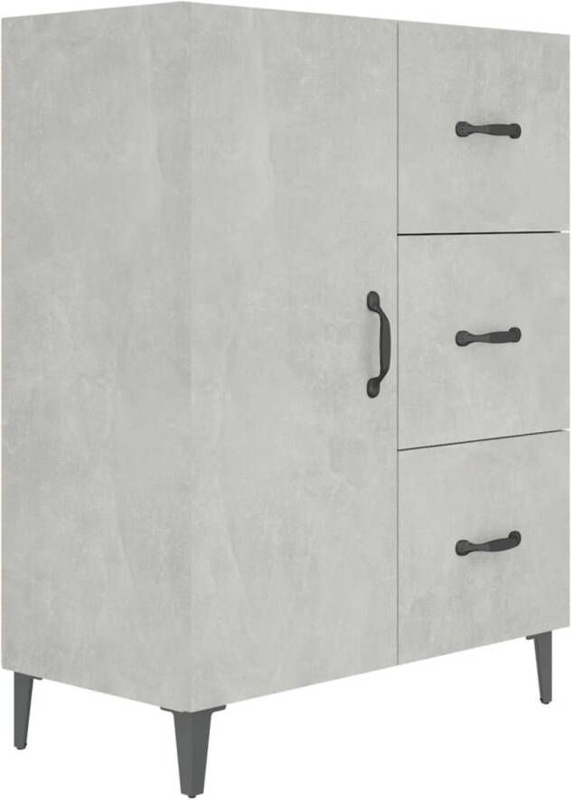 The Living Store Buffetkast Betongrijs 69.5 x 34 x 90 cm Bewerkt hout