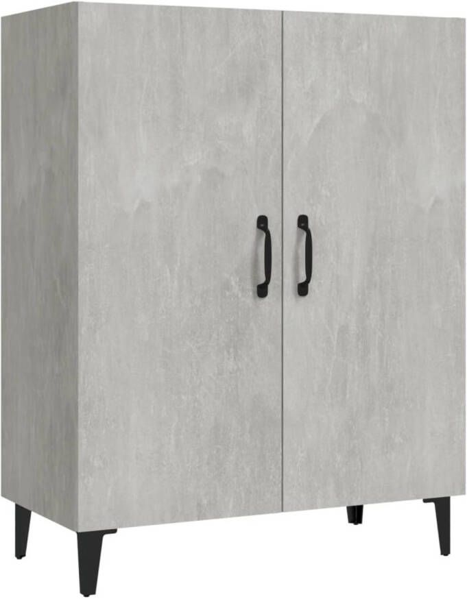 The Living Store Buffetkast Betongrijs 70 x 34 x 90 cm Bewerkt Hout