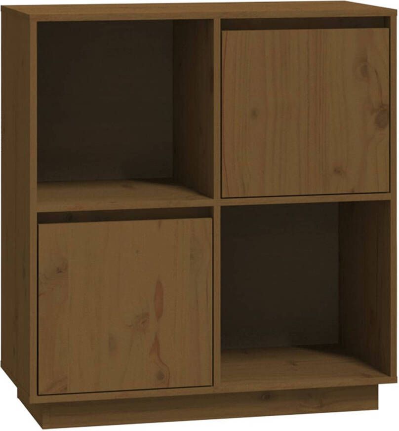 The Living Store Buffetkast Grenenhout 74 x 35 x 80 cm Honingbruin