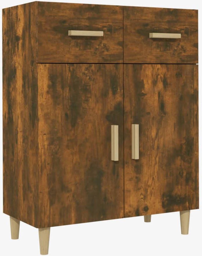 The Living Store Classic Dressoir 69.5 x 34 x 89 cm Gerookt Eiken