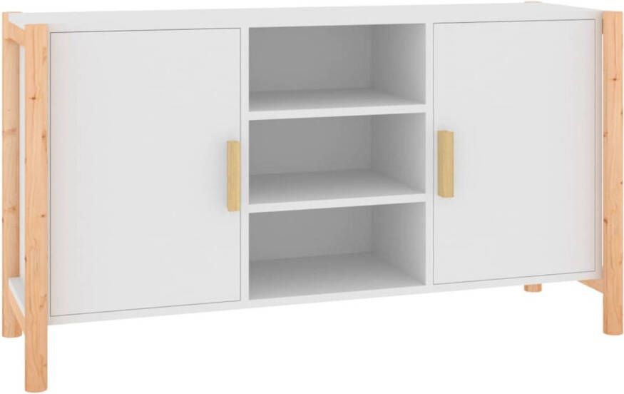 The Living Store Classic Dressoir Wit 107 x 38 x 60 cm Duurzaam hout Stabiele houten poot