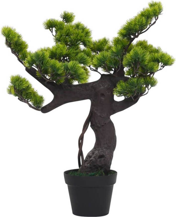 The Living Store Dennen Bonsai Kunstplant 70 cm Realistische look Groen Kunststof Pinus Bonsai