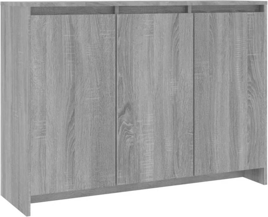 The Living Store Dressoir 102x33x75 cm spaanplaat grijs sonoma eikenkleurig Keukenkast