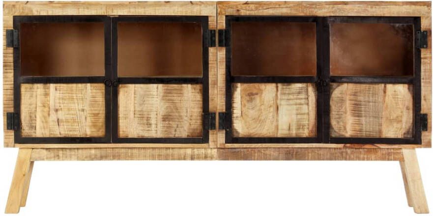 The Living Store Dressoir 2 deuren 160 x 30 x 80 cm Massief ruw mangohout